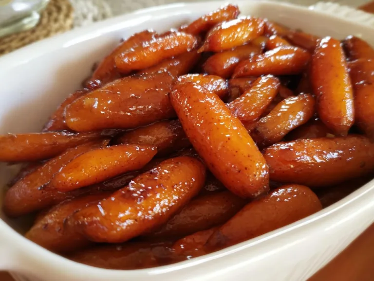 Slow Cooker Maple & Brown Sugar Glazed Carrots