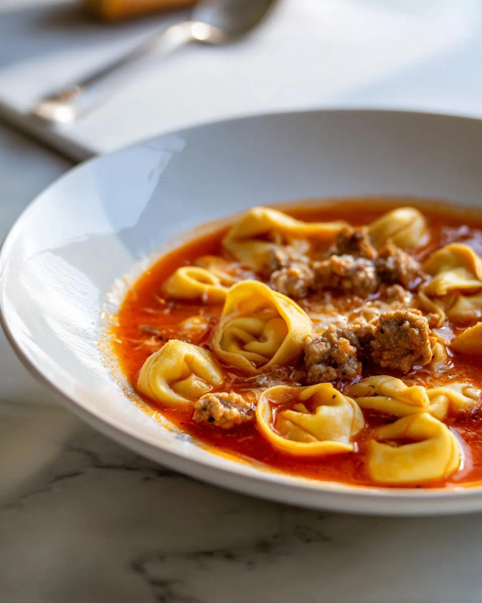Slow Cooker Tomato Tortellini Soup - detail 3