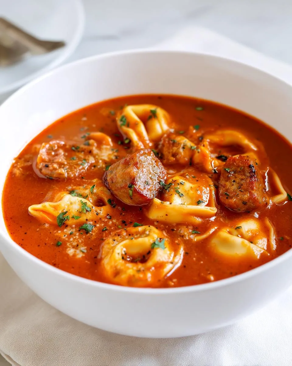 Slow Cooker Tomato Tortellini Soup - detail 4