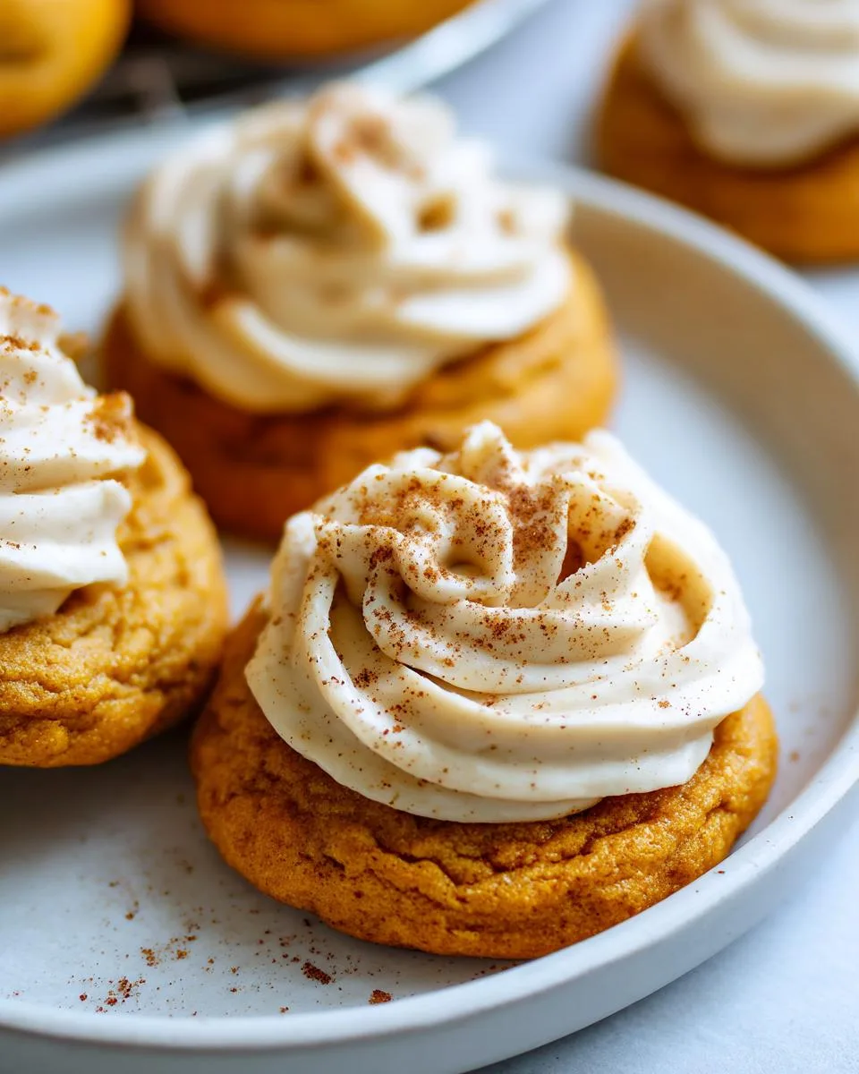 Soft Pumpkin Cookies with Cinnamon Frosting - detail 4