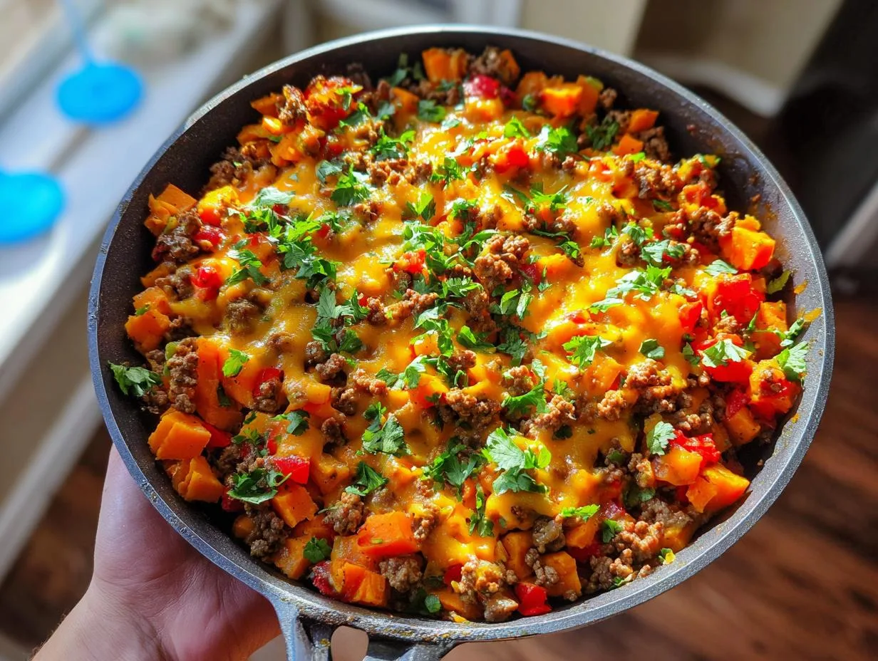 Savory Southwest Beef Sweet Potato Skillet in 30 Minutes