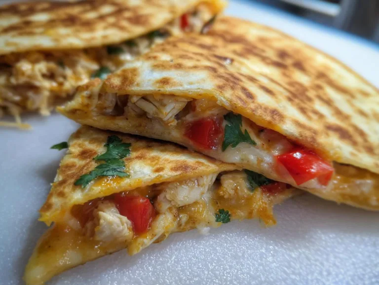 crispy chicken quesadillas
