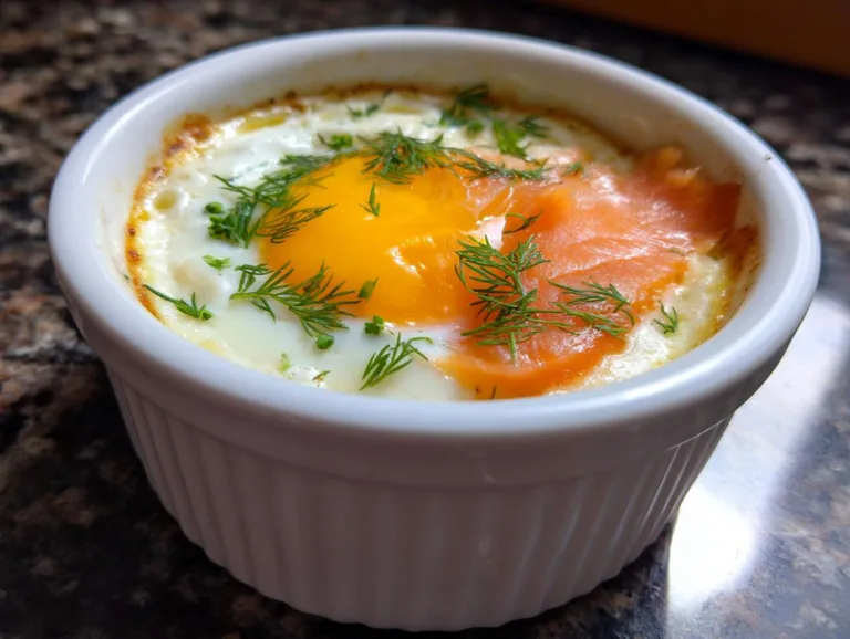 Baked Eggs with Smoked Salmon