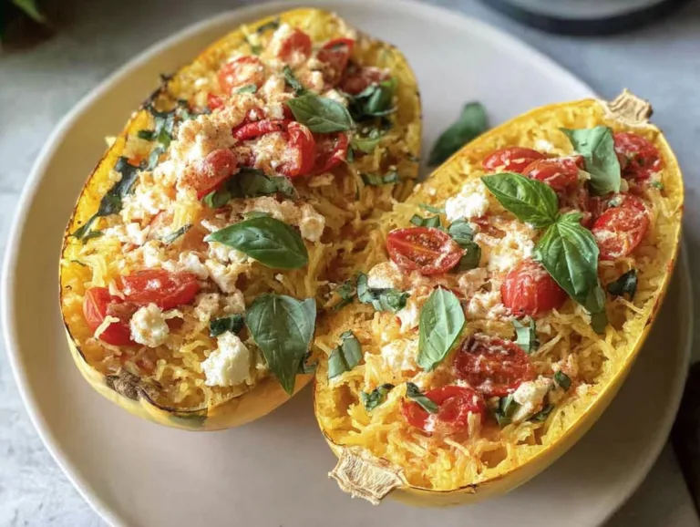 Baked Feta Spaghetti Squash With Tomato