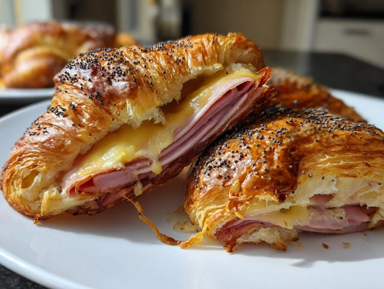 Irresistible Baked Ham Cheese Croissants in Just 30 Minutes