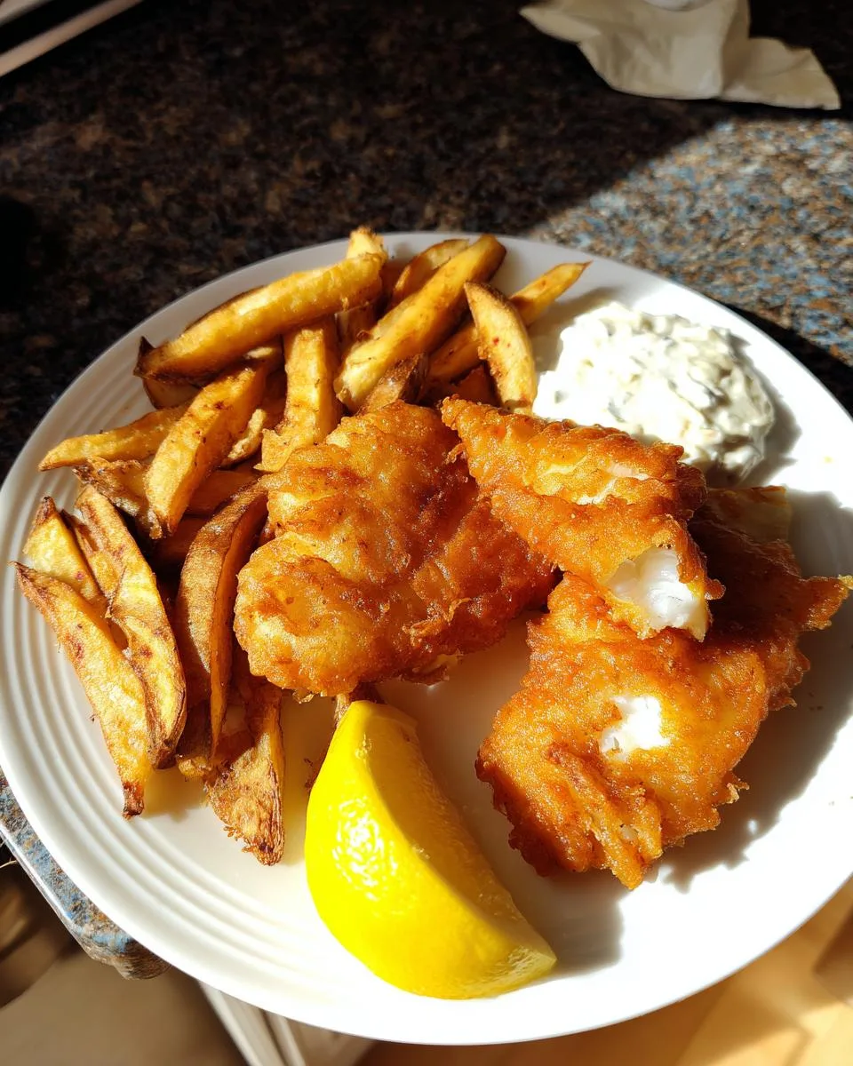 Battered Fish Fingers Chips - detail 4