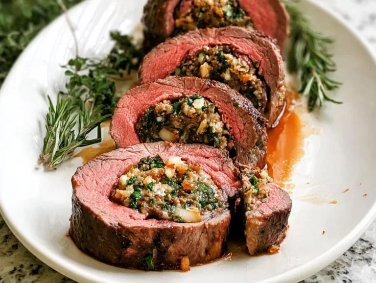 Best Christmas Stuffed Beef Tenderloin