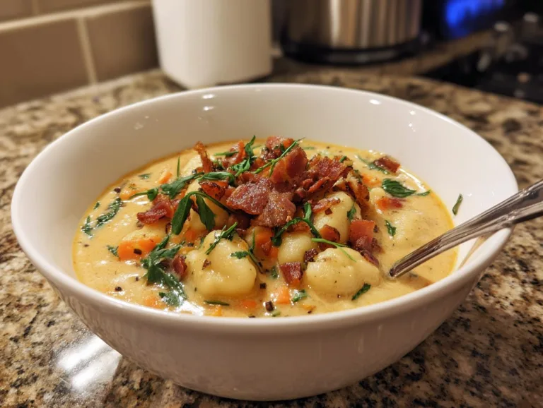 Cheddar Gnocchi Soup