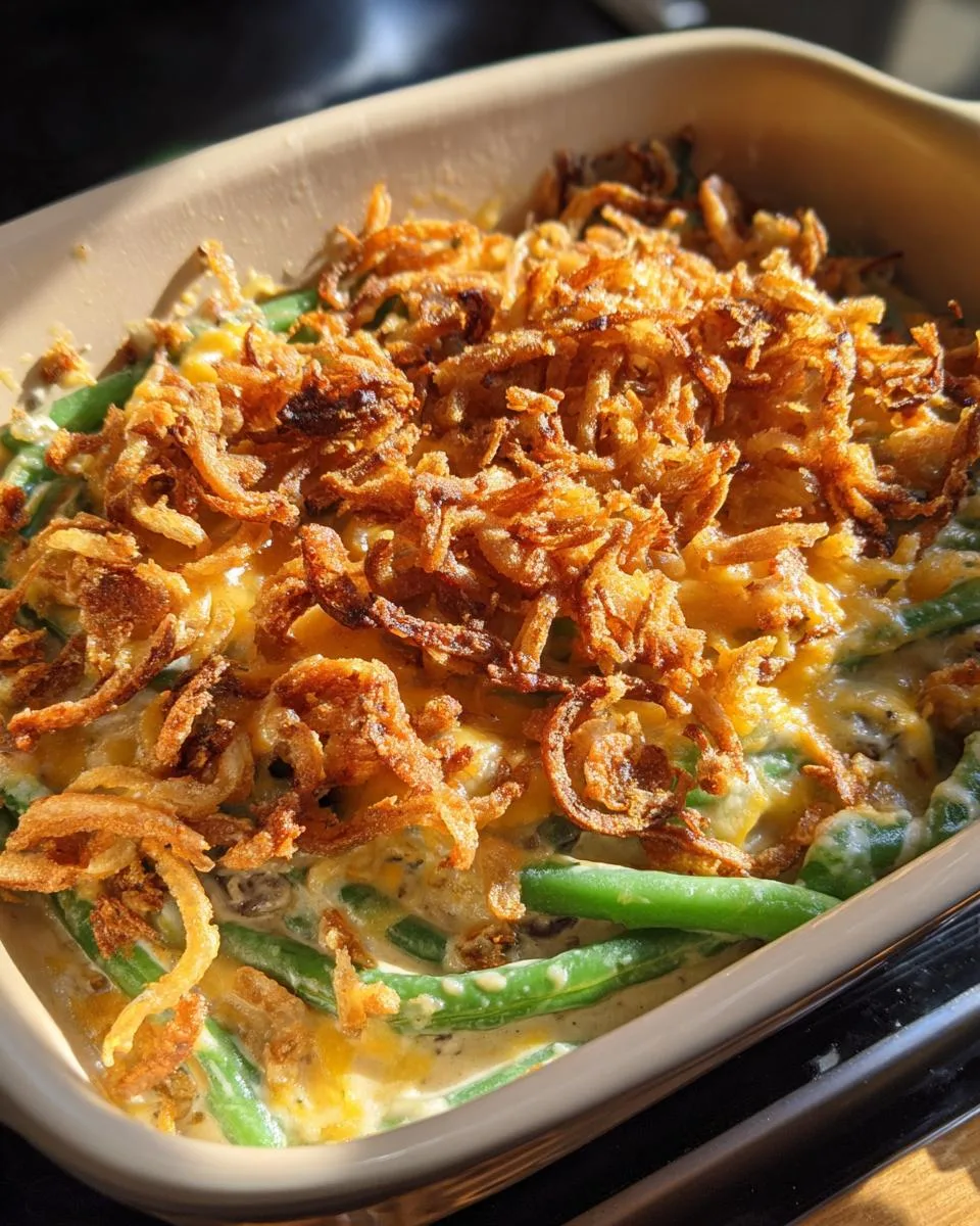 Cheesy Green Bean Casserole - detail 3