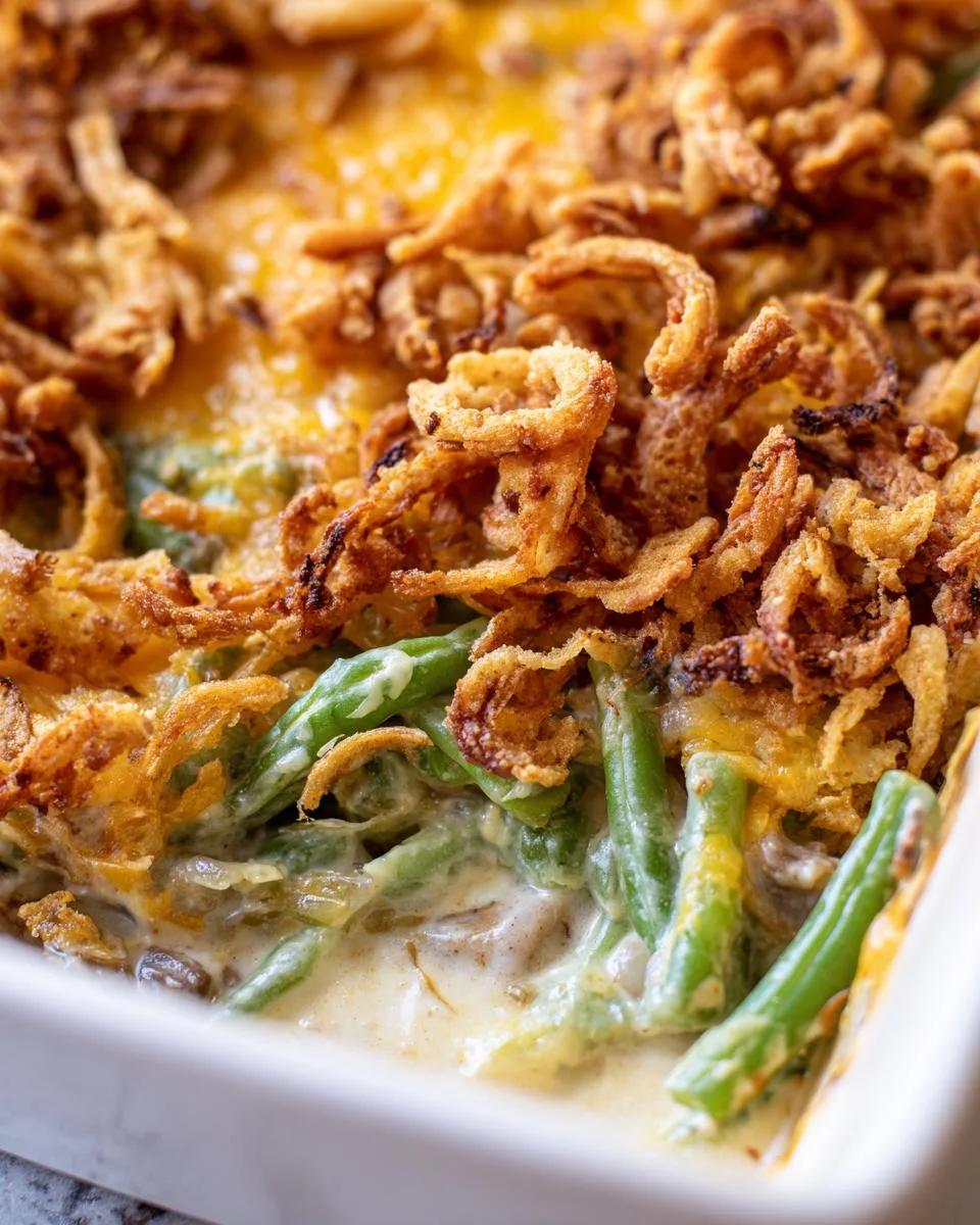 Cheesy Green Bean Casserole - detail 4