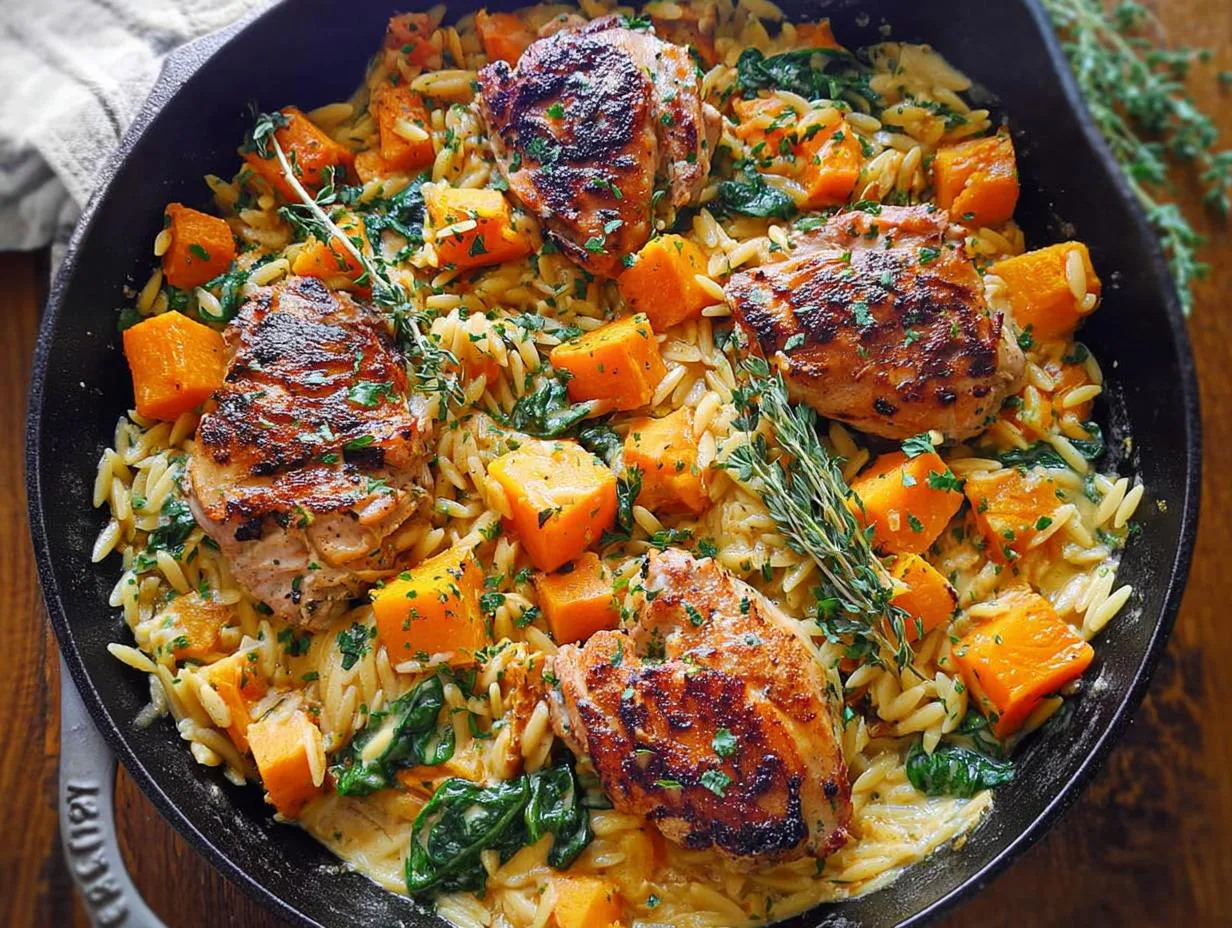 Creamy Chicken Orzo With Butternut Squash Will Wow You