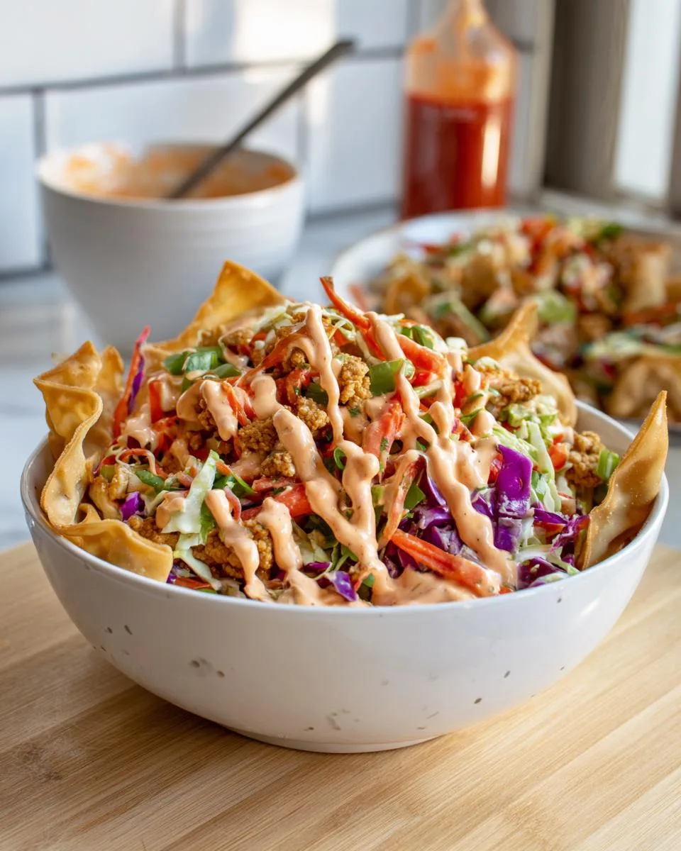 Chicken Wonton Taco Bowl - detail 3