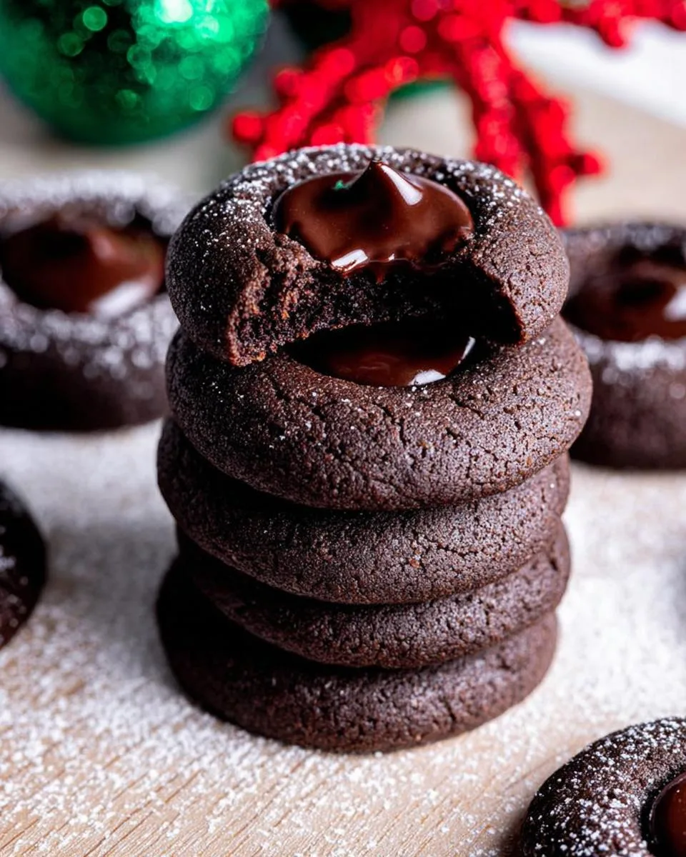 Chocolate Thumbprint Cookies - detail 3