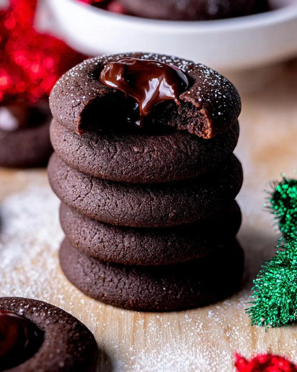 Chocolate Thumbprint Cookies - detail 4
