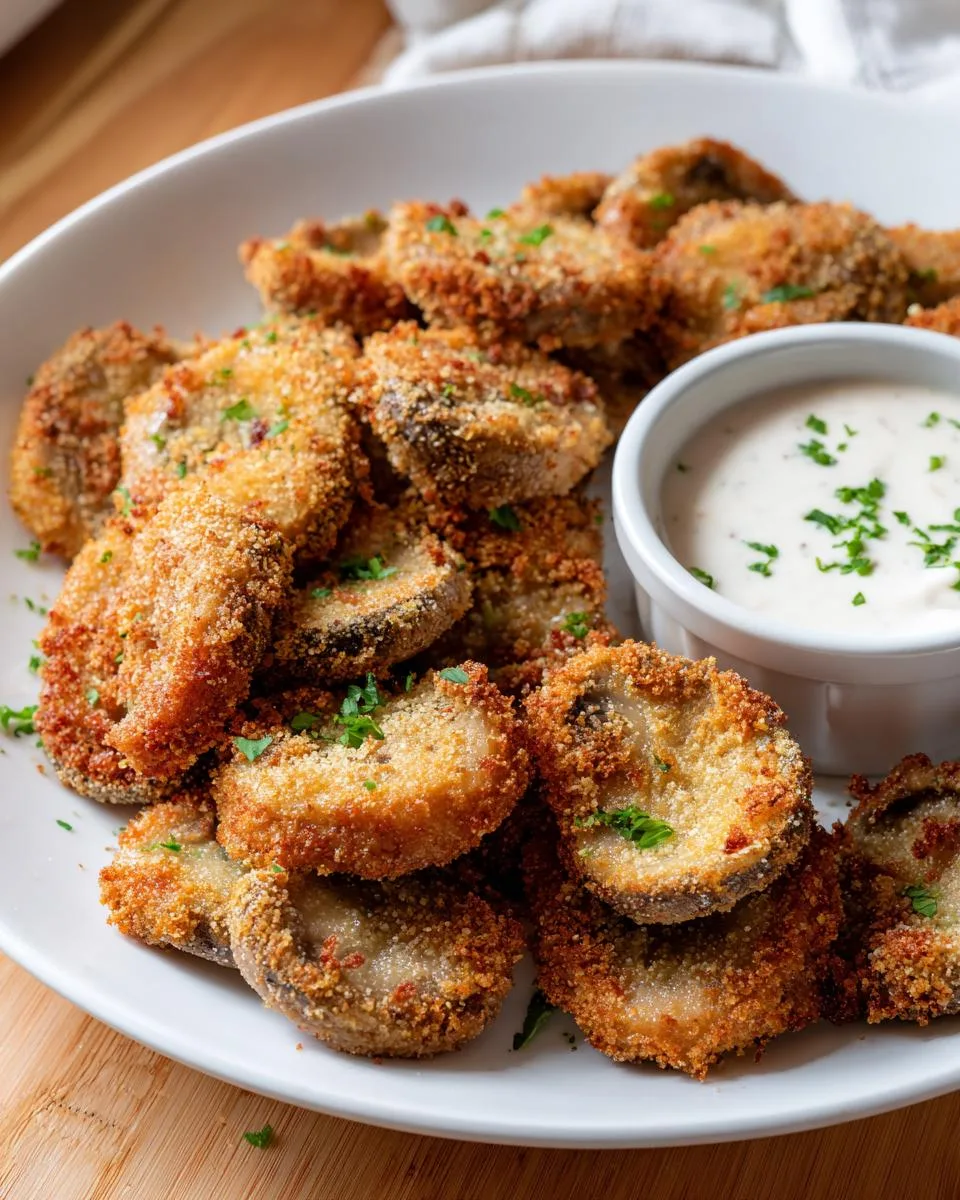 Christmas Fried Sliced Mushrooms with Ranch - detail 3
