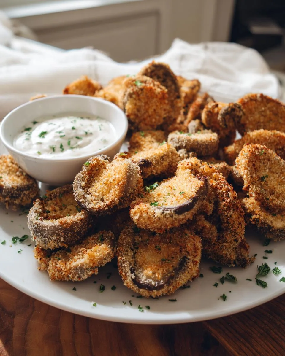 Christmas Fried Sliced Mushrooms with Ranch - detail 4