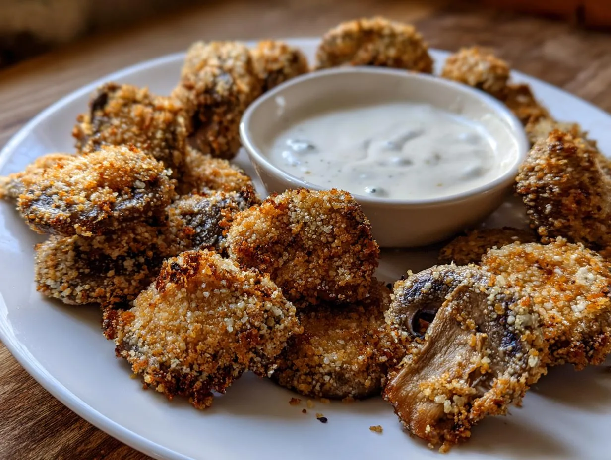 Christmas Fried Sliced Mushrooms with Ranch: 30-Minute Magic