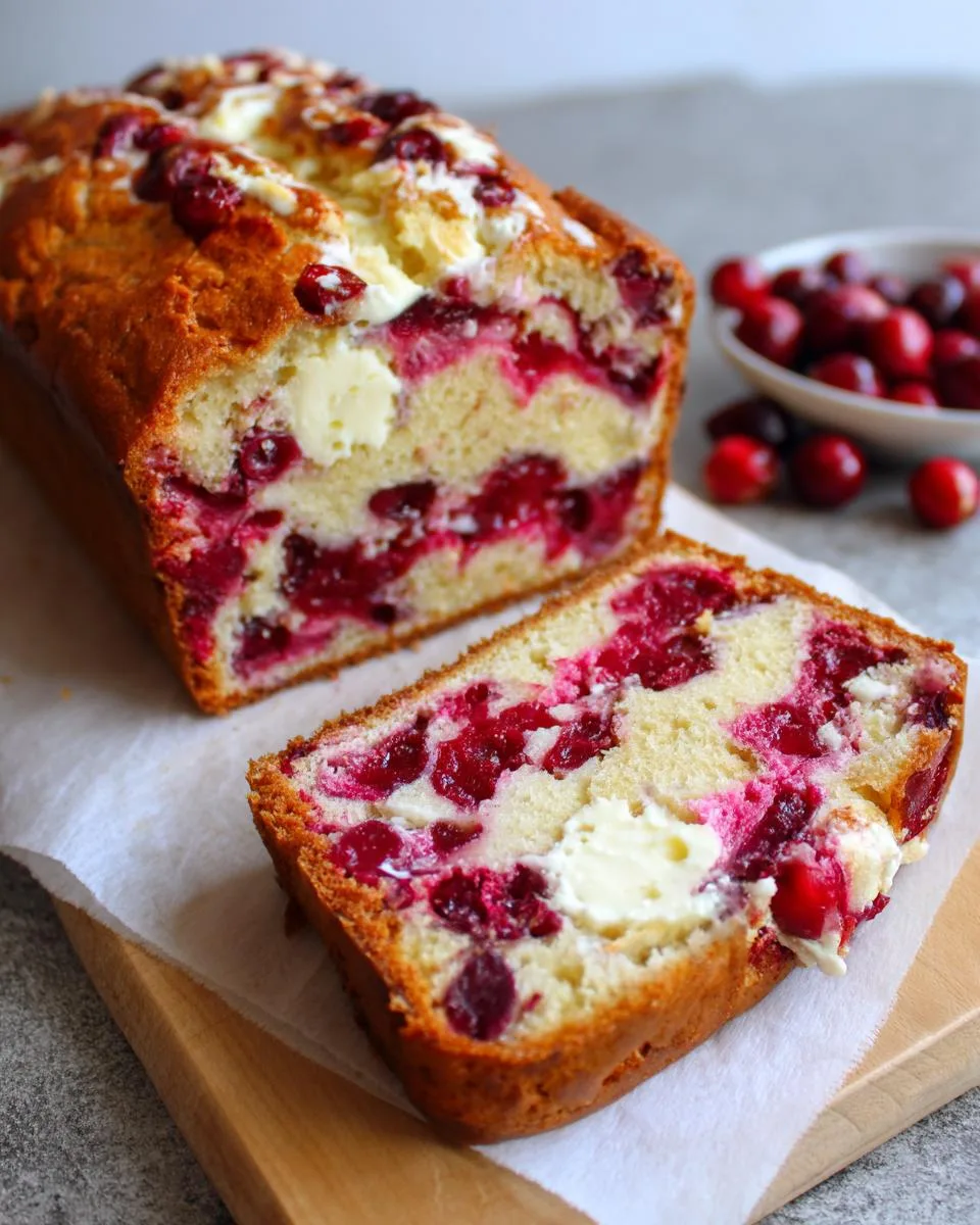 Cream Cheese Cranberry Bread - detail 4
