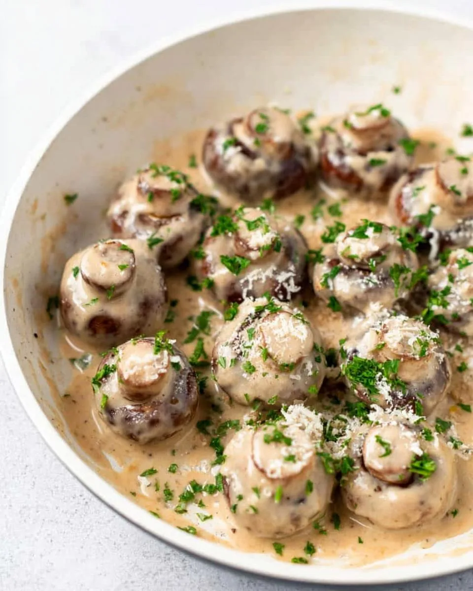 Creamy Garlic Parmesan Mushrooms - detail 3