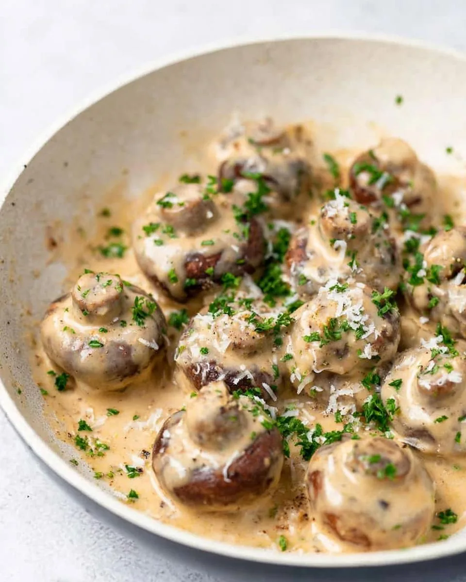 Creamy Garlic Parmesan Mushrooms - detail 4