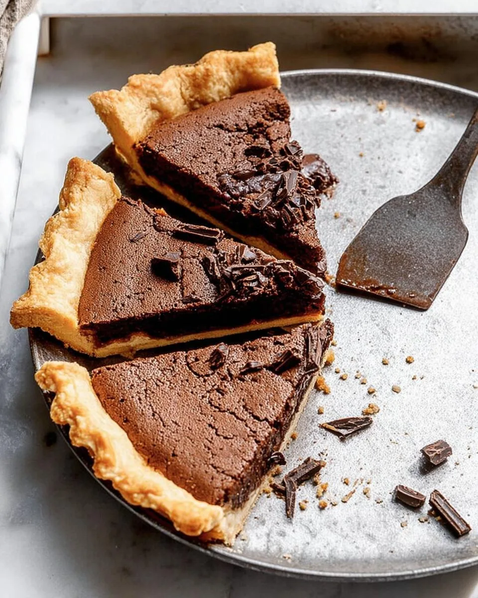 Dark Chocolate Chess Pie - detail 3