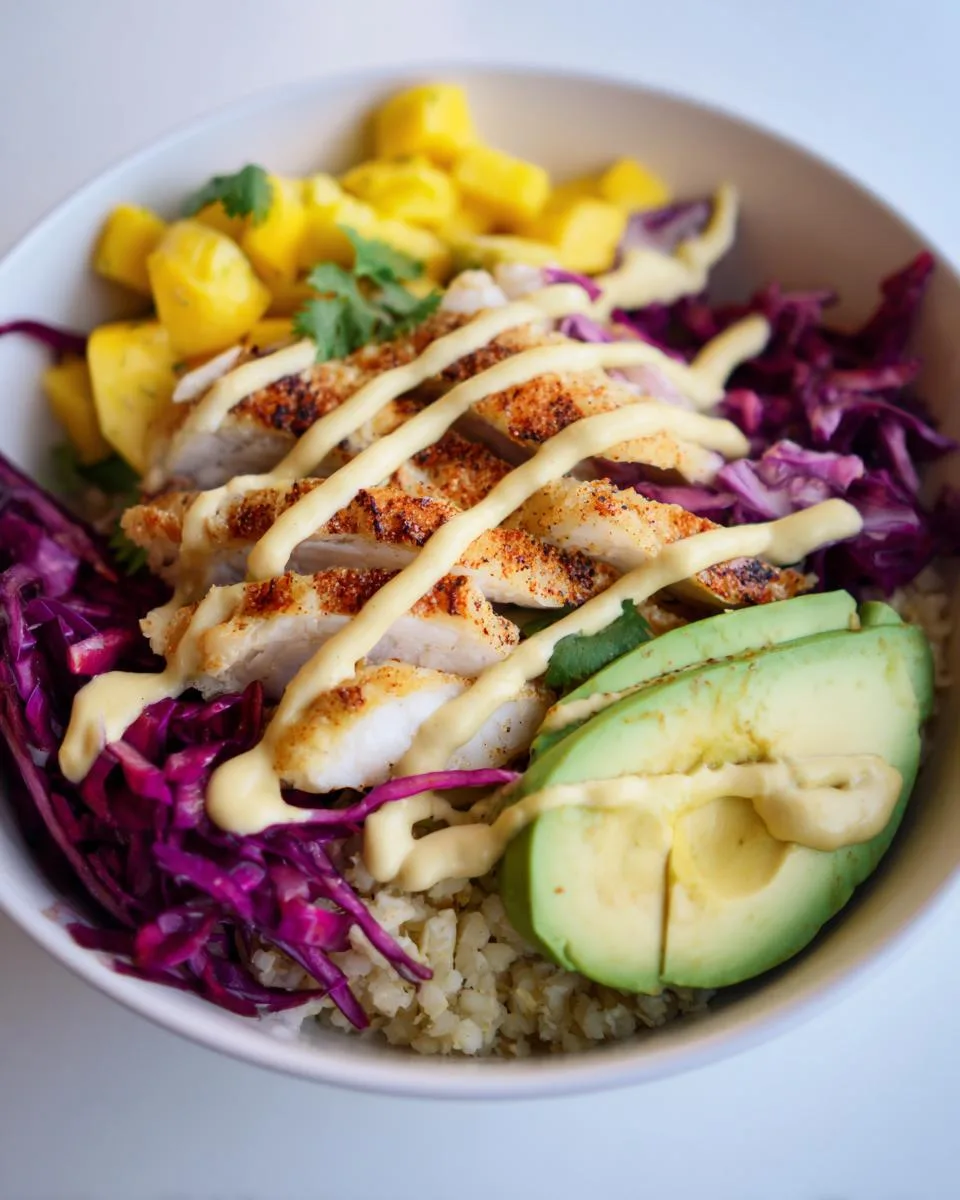 Fish Taco Bowl with Chipotle Lime Mayo Sauce - detail 1
