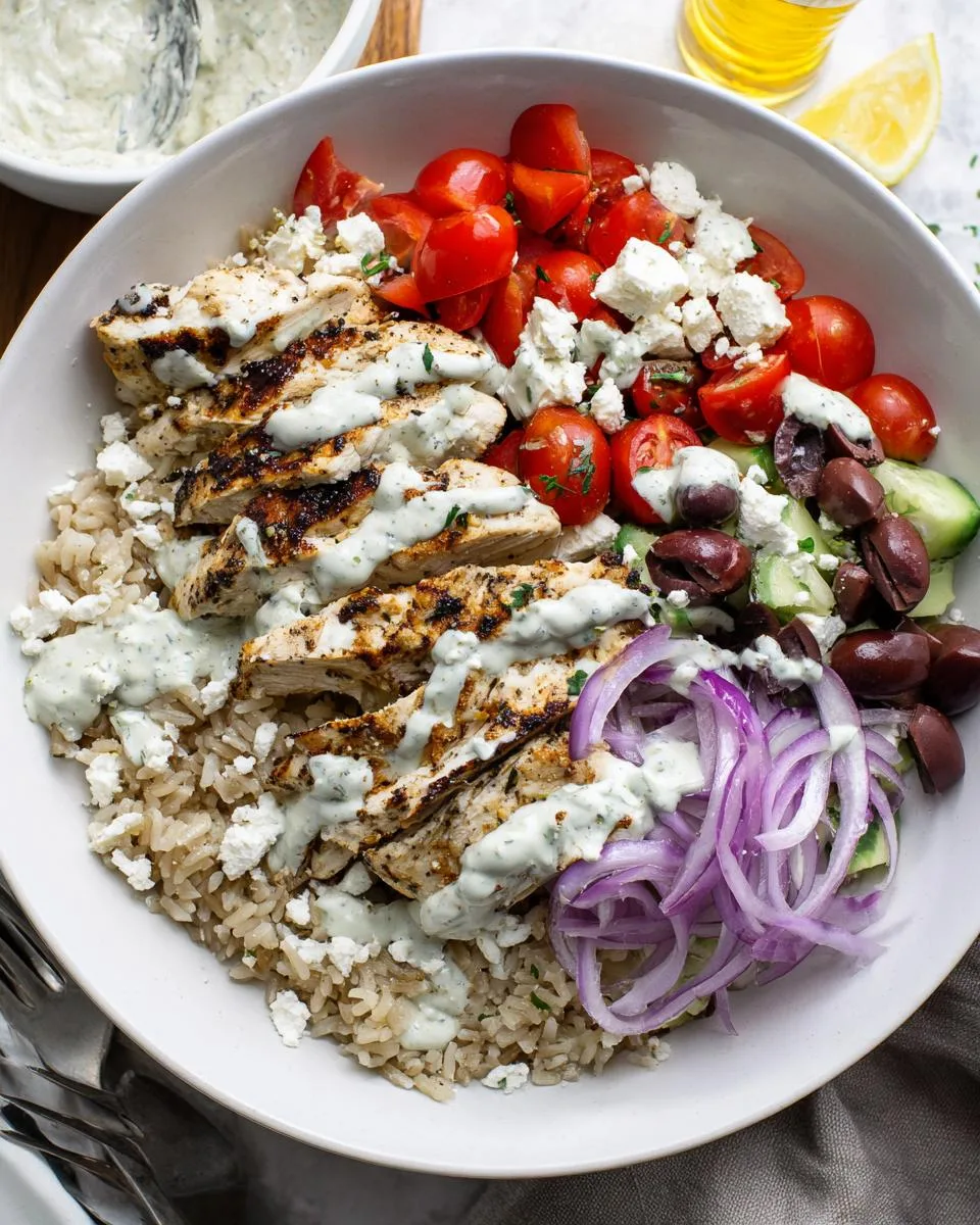 Greek Chicken Gyro Bowls - detail 3
