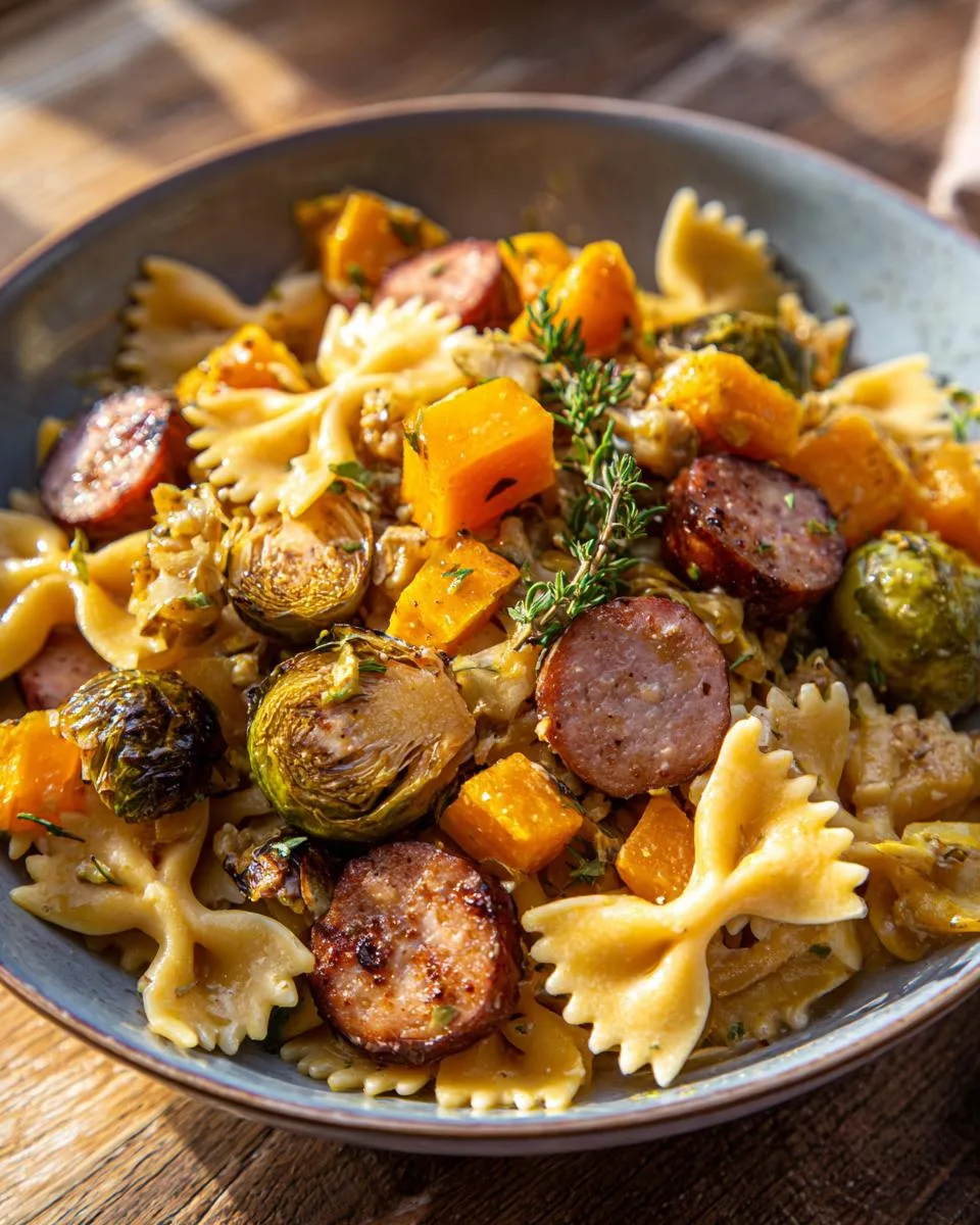 Sausage Pasta Brussels Sprouts Butternut Squash - detail 4