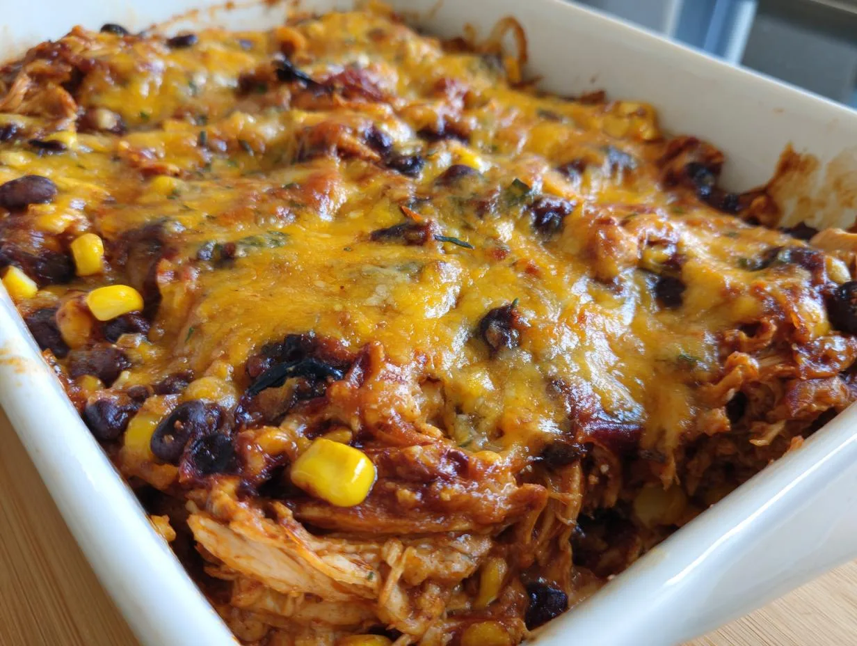 Shredded Barbecue Chicken Casserole That Melts Hearts