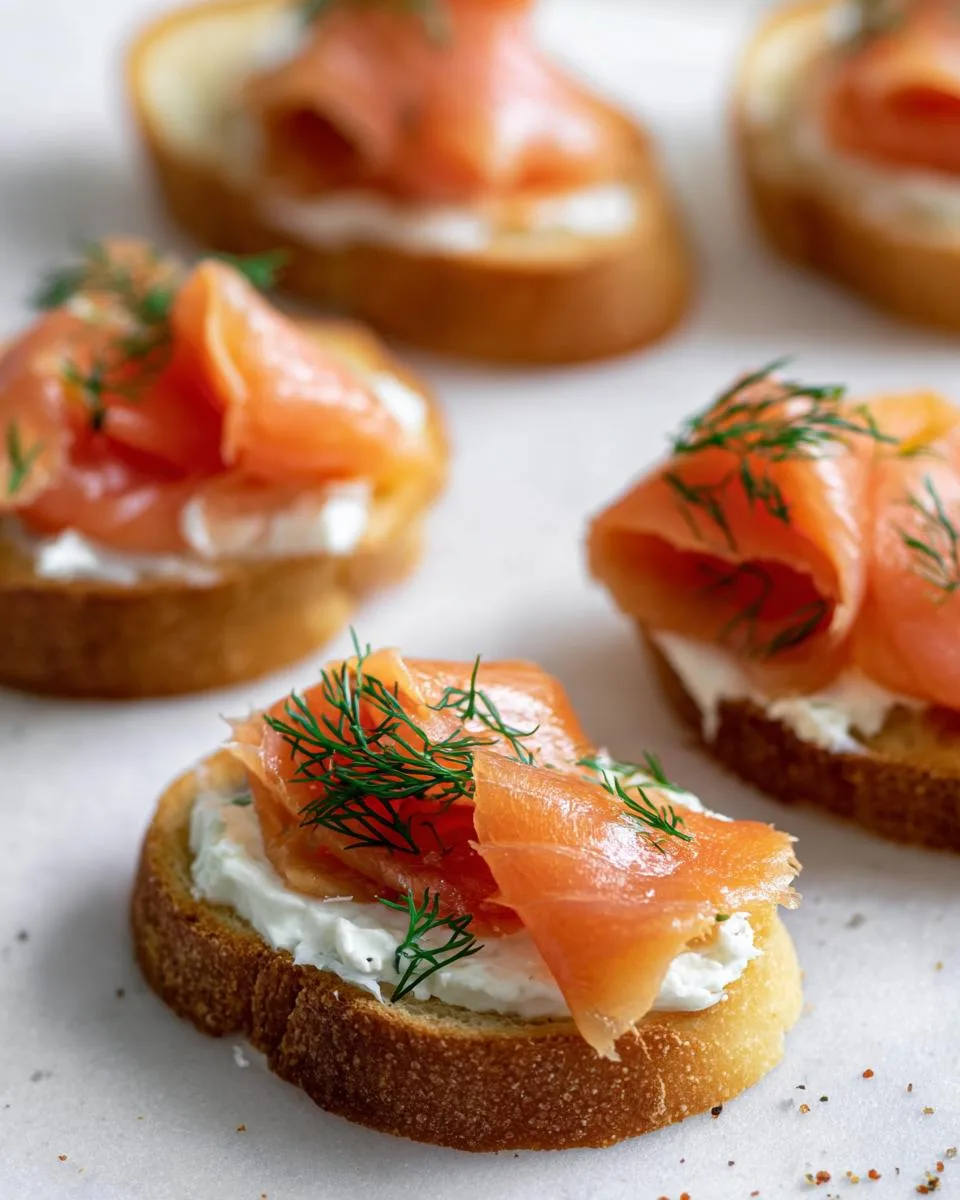 Smoked Salmon and Cream Cheese Crostini - detail 3