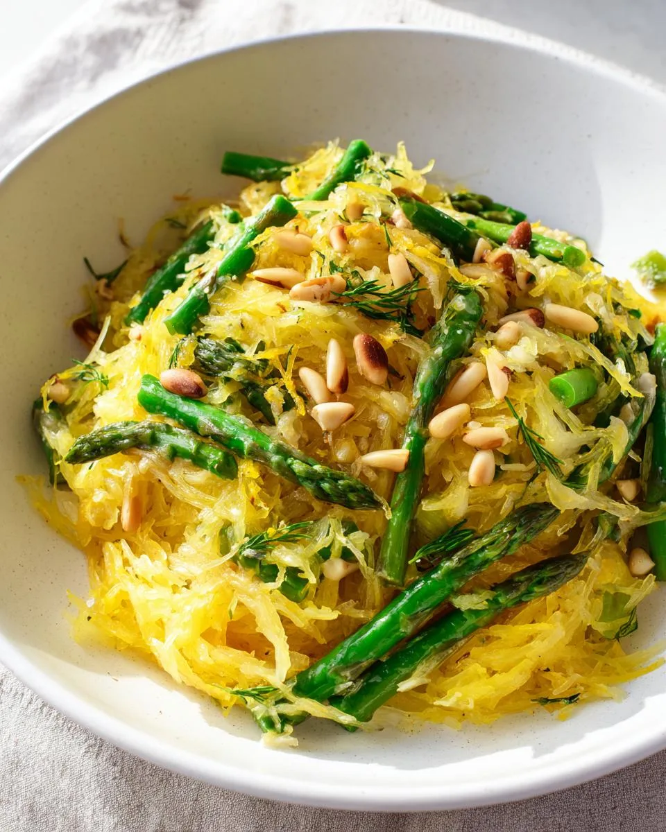 Spaghetti Squash With Asparagus Ricotta Lemon And Thyme - detail 4