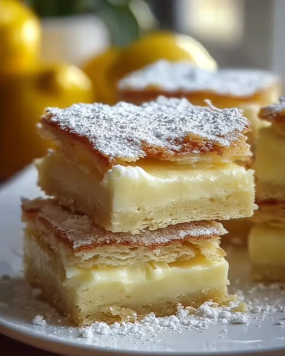 Vanilla Custard Cream Squares - detail 3