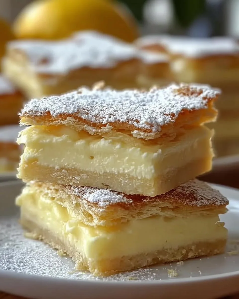 Vanilla Custard Cream Squares - detail 4