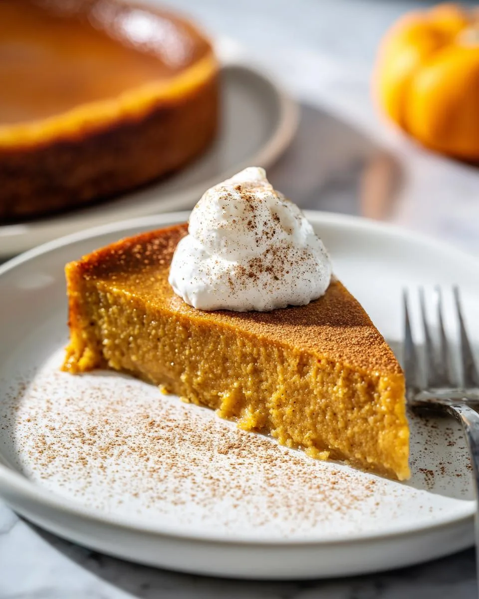 crustless pumpkin pie - detail 3