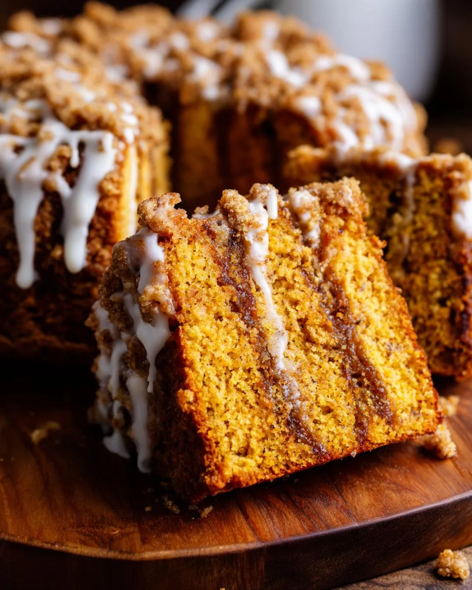 keto pumpkin coffee cake - detail 4