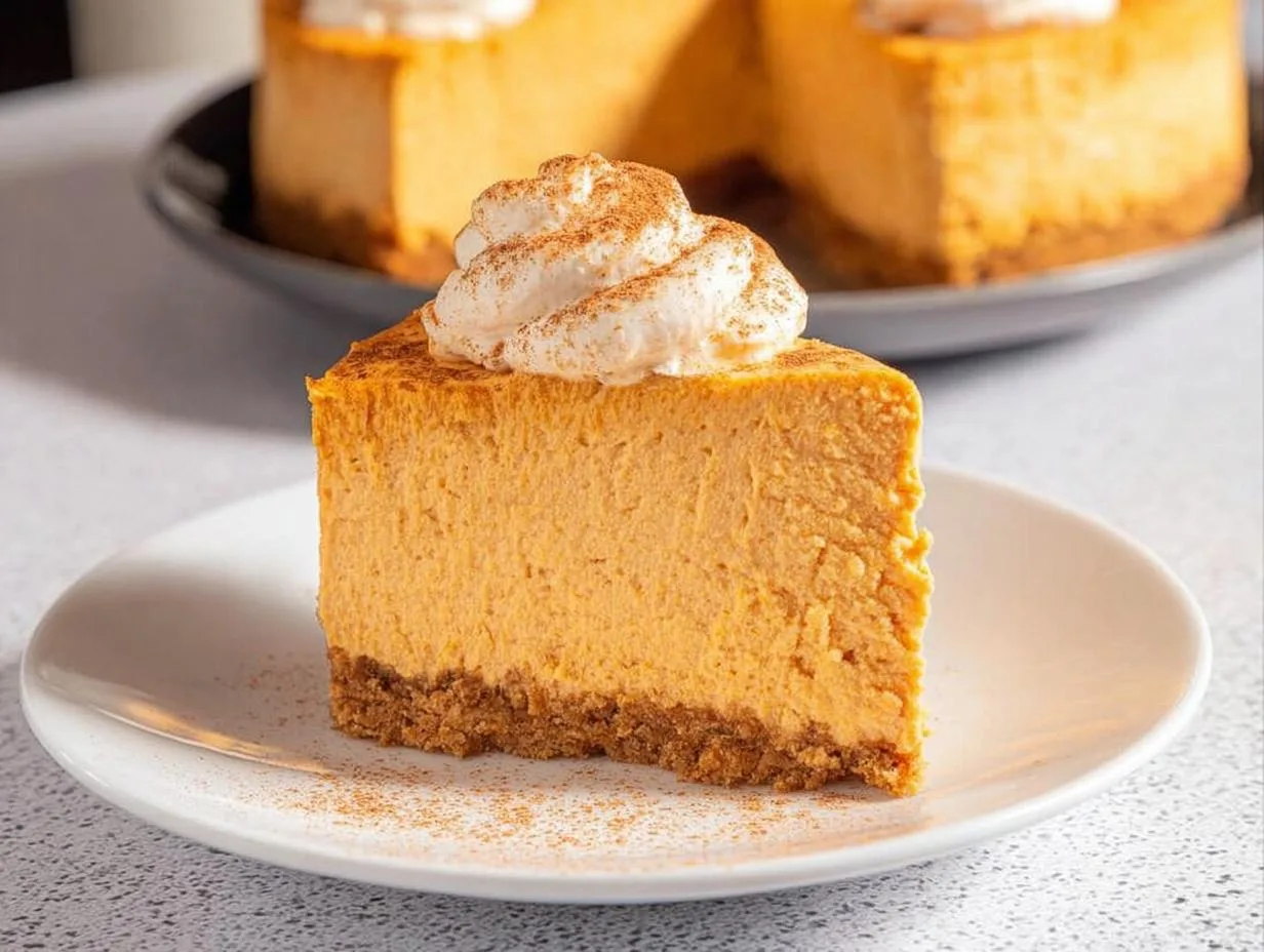 Creamy No Bake Pumpkin Cheesecake in Just 8 Easy Steps