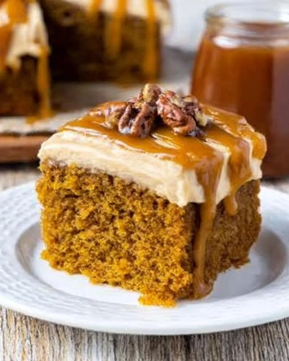 pumpkin cake with caramel cream - detail 4