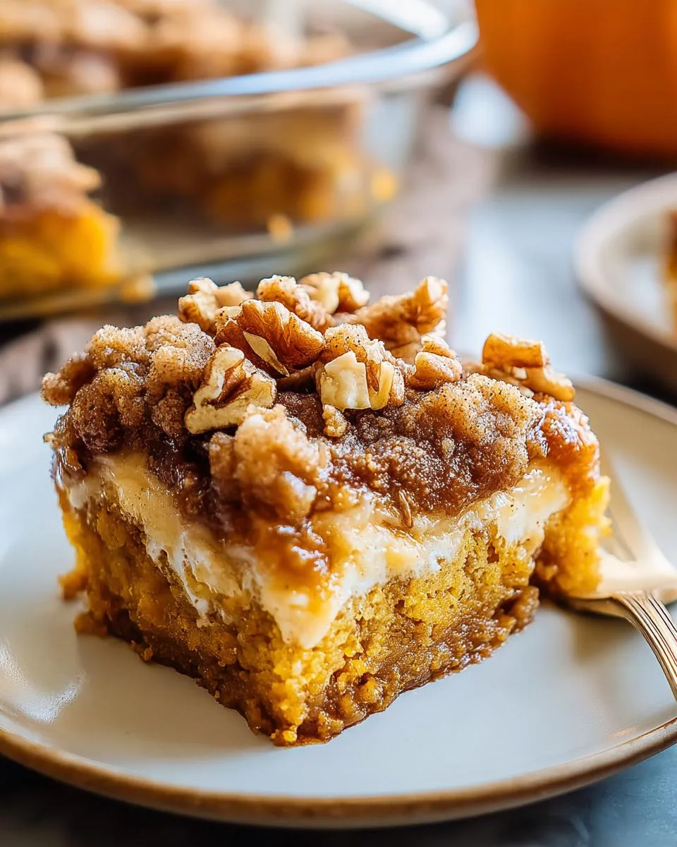 pumpkin dump cake - detail 3