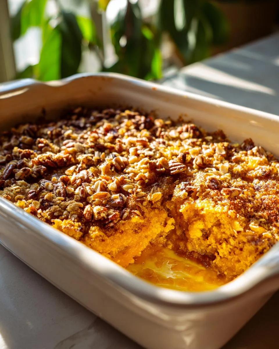pumpkin oatmeal dump cake - detail 2