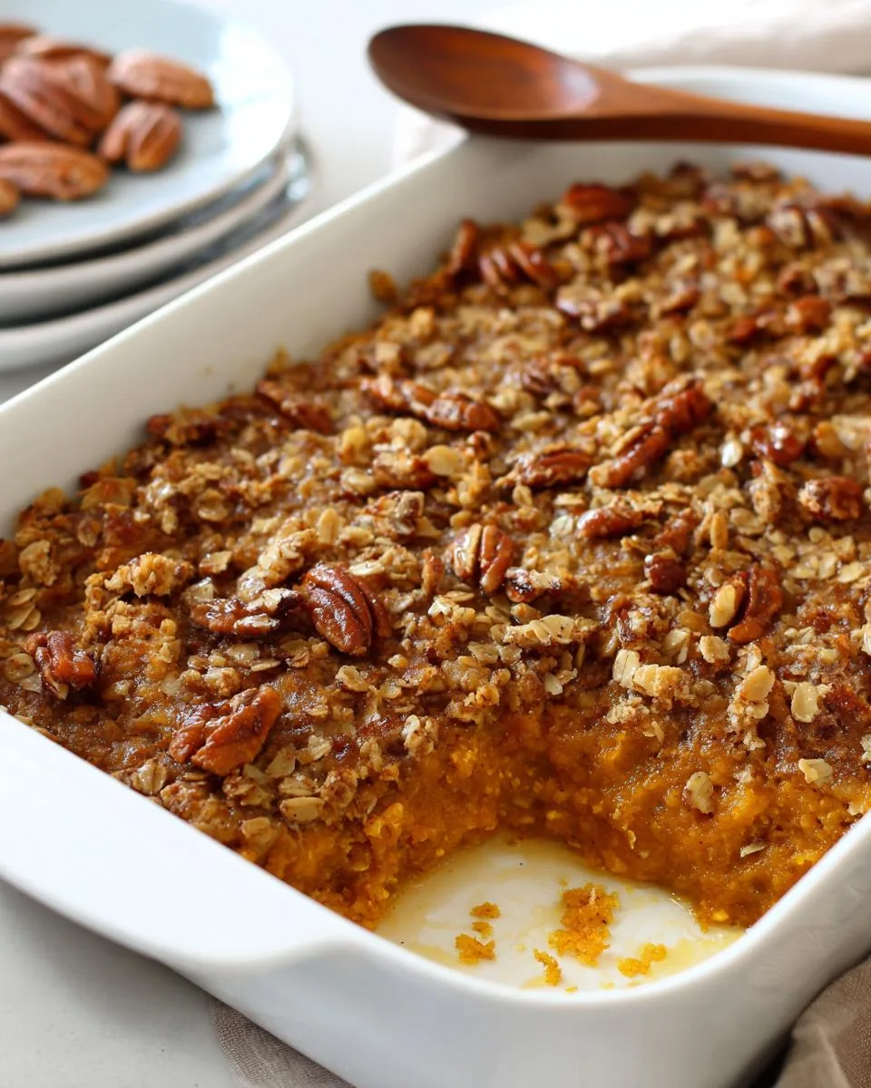 pumpkin oatmeal dump cake - detail 4