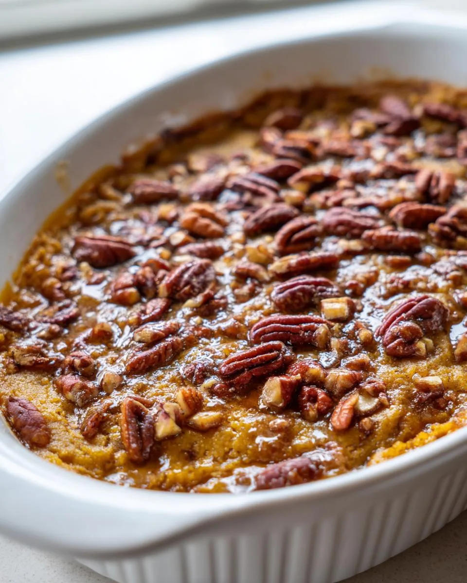 pumpkin pecan cobbler - detail 3