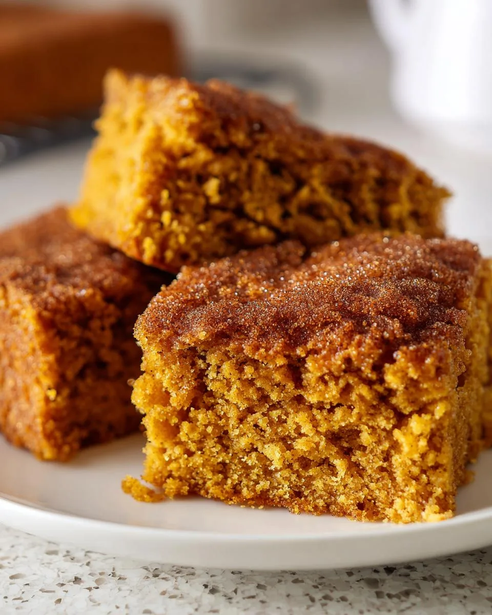 pumpkin snickerdoodle snack cake - detail 3