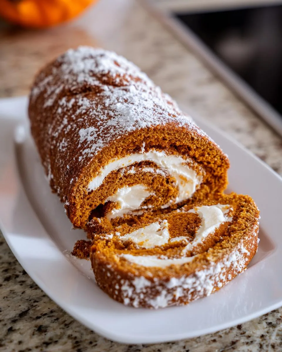 pumpkin spice roll cake - detail 4