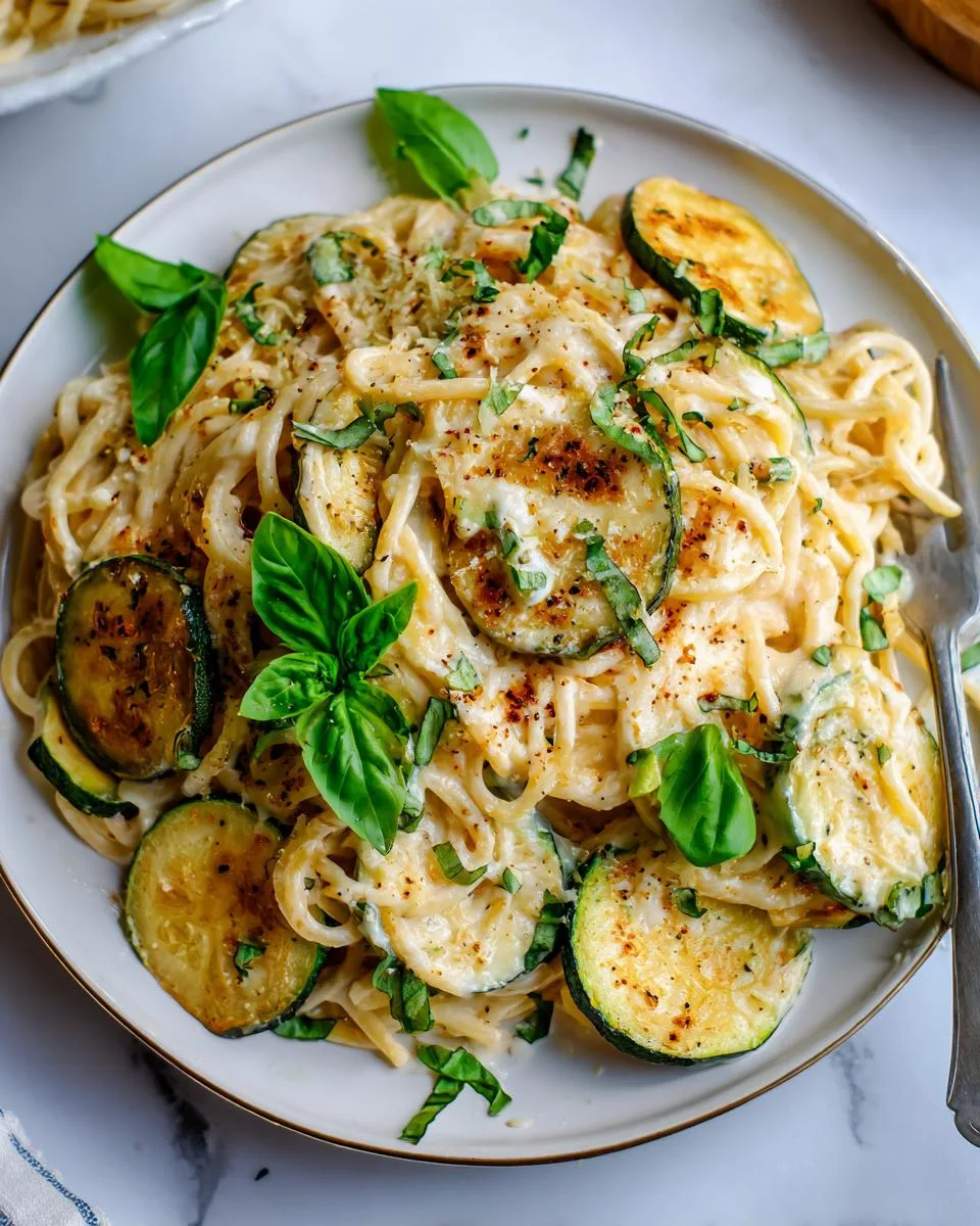 20-Minute Creamy Zucchini Provolone Pasta - detail 2