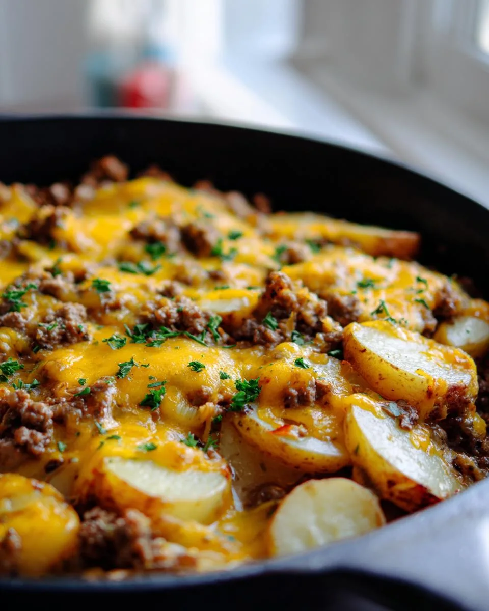 Cheesy Ground Beef and Potato Casserole - detail 1