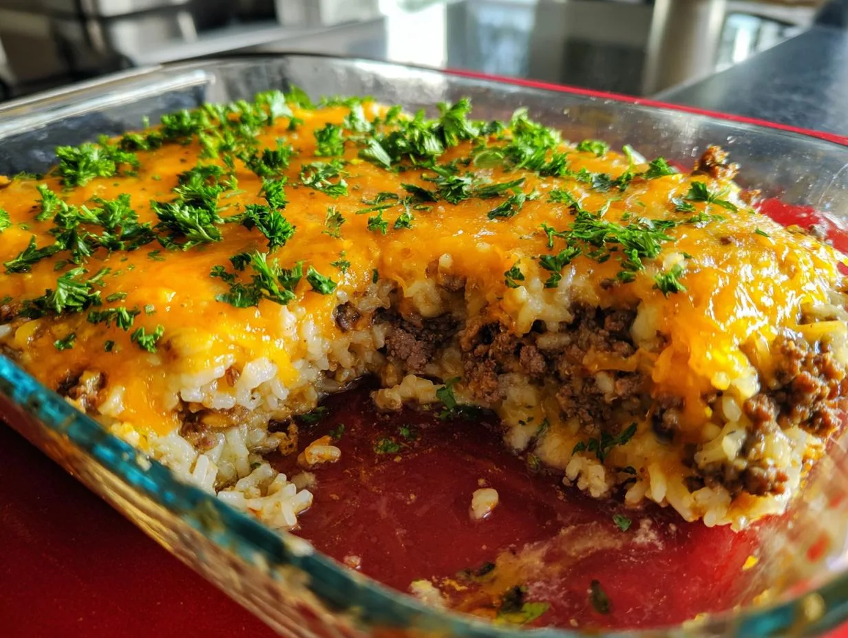 Grandma Jo’s Cheesy Hamburger Rice Casserole Will Melt Heart