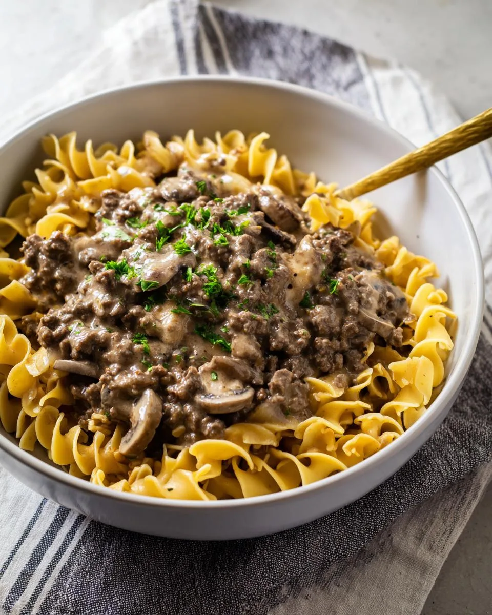 Creamy Beef Stroganoff Recipe - detail 3