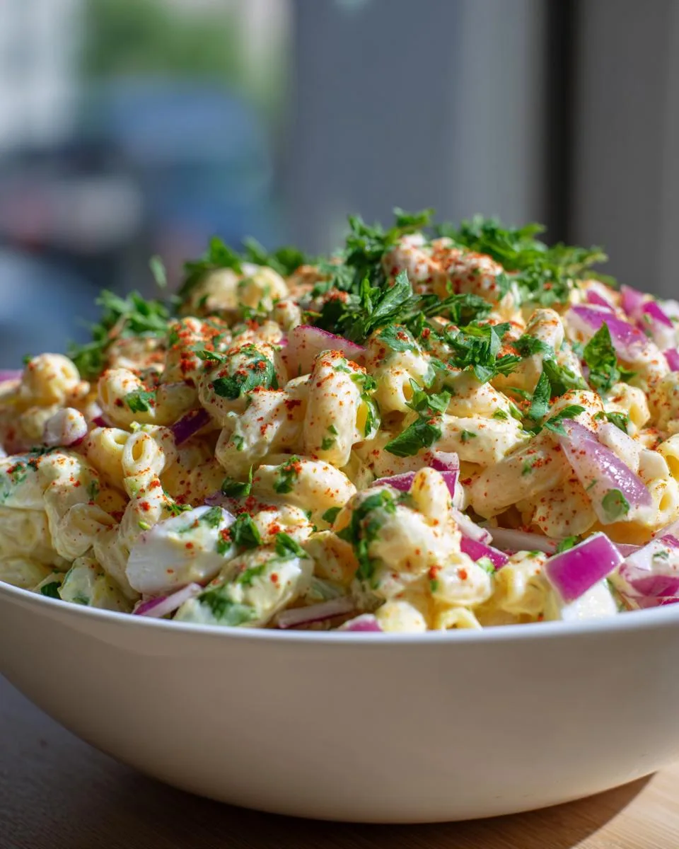 Creamy Deviled Egg Macaroni Salad - detail 3