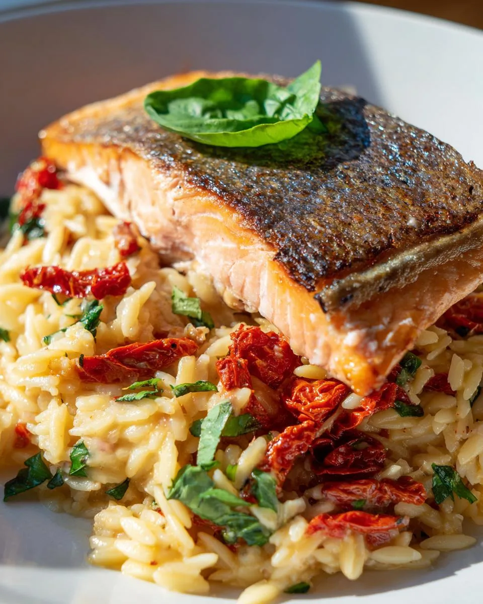 Creamy Sun-Dried Tomato Salmon Orzo - detail 3