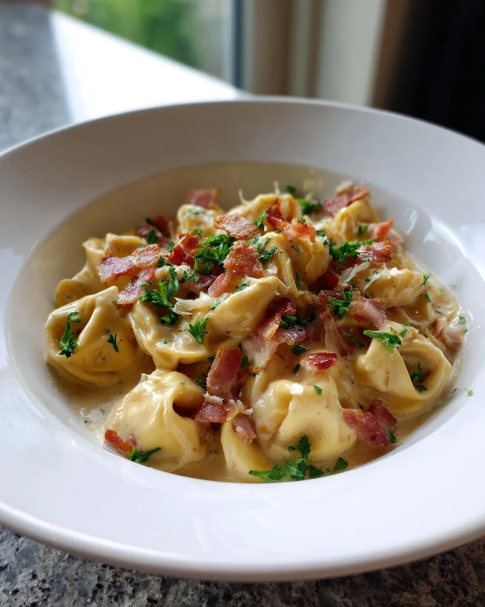 Creamy Tortellini Carbonara Recipe - detail 3